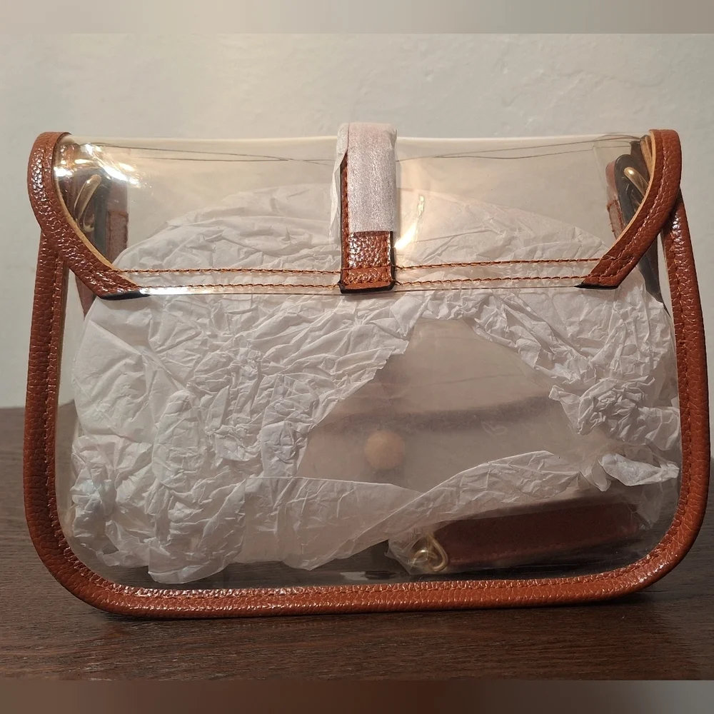 Clear Bag Tote Crossbody 6.7" x 9.5" NWOT - Picture 5 of 7
